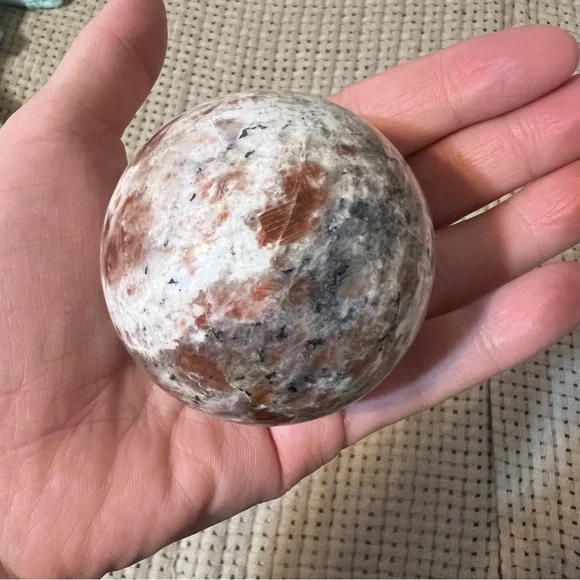 Polished Crystal Palm Stone & Sphere Collection Bundle Set Larvakite Labradorite - Picture 5 of 8